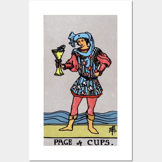 Tarot Card = Page of Cups Wall Art by tetratarot